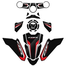 Carbon Triple Yoke Defender Sticker Tank Pad Decals for Honda CBR650R 2019-2022