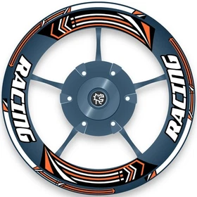 Orange Racing Decal Wheel Sticker 17 inch BP01 For Suzuki SV 650X 19 20