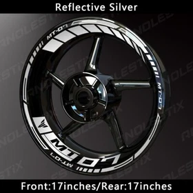 Reflective Motorcycle Wheel Sticker Rim Tape Decals Fits  For YAMAHA MT07