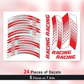 Red GP07 Wheel Sticker Vinyl Decal For Suzuki GSXS750 V-STROM 250 SV650X