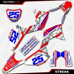 Red White Blue STREAK Racing Graphics Kit fits 17-20 Honda CRF450 CRF 450 CR450F