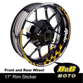 AA01 17" Wheel Rim Stickers Blue Stripes Tape For Honda CB 919 Hornet 900 02-07