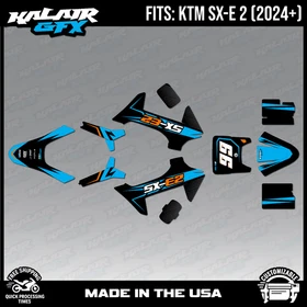 Graphics Kit for KTM Electric Mini SXE2 (2024+) Bold Series - CYAN