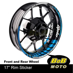 RED AA02 17" inch Edge Decals Stripes Rim Wheel Stickers For Honda