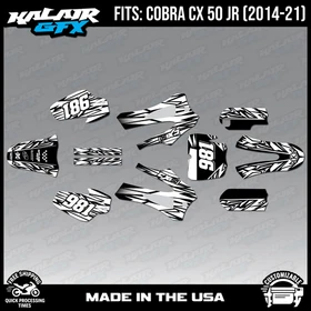 Graphics Kit for COBRA CX50 JR 2014-2021 Twitch Series - White