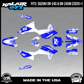 Graphics Kit for Suzuki DR-Z4S DR-Z4SM DRZ4SM 2025 2026 Night-BLUE-SHIFT