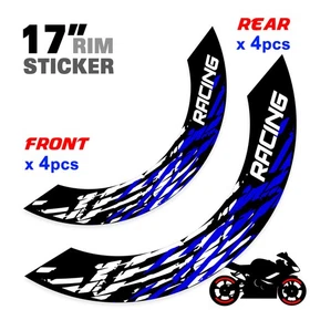 For Yamaha MT10 18-24 23 22 21 20 19 Wheel Inner Rim Stickers 17 inch S07B Blue