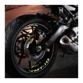 For Yamaha MT10 18-21 20 19 Racing Rim Wheel Stickers 17 inch Yellow
