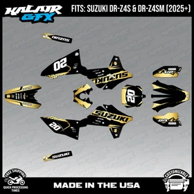Graphics Kit for Suzuki DR-Z4S DR-Z4SM DRZ4SM 2025 2026 Spear-GOLD