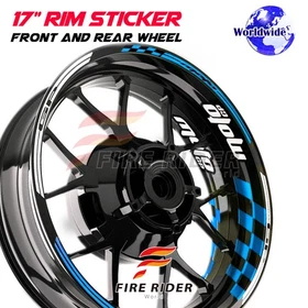 17'' Orange Wheel Rim Decals GP01 Kit For Yamaha FZ07 MT-07 18-20 18 19 20