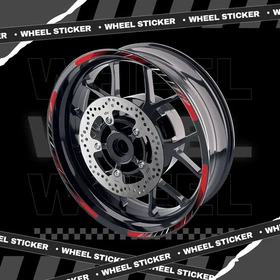 Red 17 Inch Outer Rim Sticker Stripe Decal L02B For Yamaha YZF R6