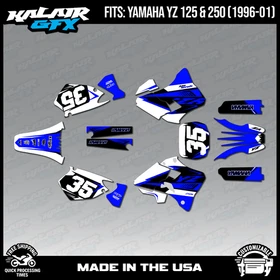 Graphics Kit for Yamaha YZ250 YZ125 (1996-2001) YZ 250 YZ 125 Dream - Blue