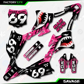 Pink Savage Camo Racing Graphics Kit fits 22-25 Kawasaki KX85 Kx112 Decal Kx 85