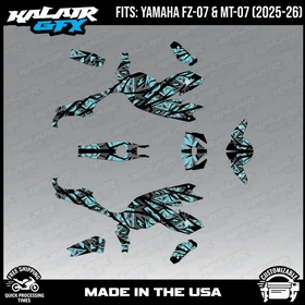 Graphics Kit for YAMAHA FZ-07 MT-07 (2025-2026) Shatter Series-TEAL