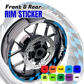 For Yamaha MT07 18-24 23 22 21 20 19 GP01 Rim Wheel Stickers Decal 17 inch Blue