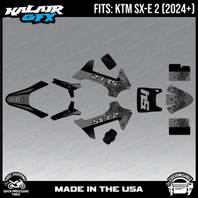 Graphics Kit for KTM Electric Mini SXE2 (2024+) Fatality Series - Smoke