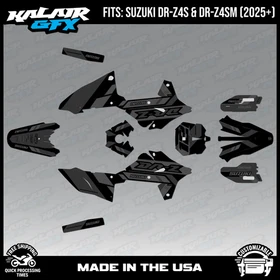Graphics Kit for Suzuki DR-Z4S DR-Z4SM DRZ4SM 2025 2026 Veneer-SMOKE