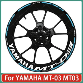 17Inch For YAMAHA MT-03 MT03 Motorcycle Hub Stickers Reflective Rim Decal New