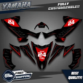 Yamaha YFZ 450R 450X Graphics kit 2014 2016 2018 to 2025 decals stickers ATV