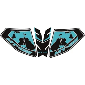 For YAMAHA MT-09 / SP 2021-2023 3D Gel Front & Side Tank Fuel Gip Sticker Pad