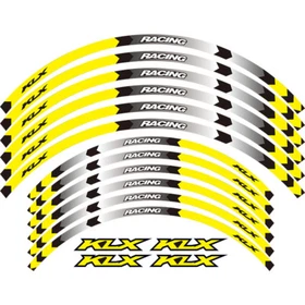FOR KAWASAKI KLX 400/R 450R 230/R 300/R 21" 18" RIM STRIPES WHEEL STICKERS 