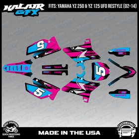 Graphics Kit for Yamaha YZ250 YZ125 (2002-2014) UFO PLASTICS Turbo - Magenta