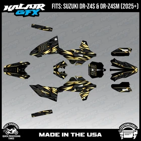 Graphics Kit for Suzuki DR-Z4S DR-Z4SM DRZ4SM 2025 2026 Twitch-GOLD