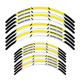 Yellow 21in 19in Front Rear Rim Wheel Sticker Decals For Honda CR CRF Dirt Bike