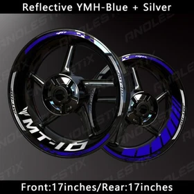 Reflective Motorcycle Wheel Sticker Rim Tape Decals Fits For YAMAHA MT10
