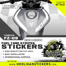 Yamaha FZ-09 curve fuel tank stickers [F960]