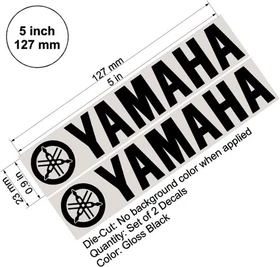 Yamaha R1 R6 MT07 MT09 Black Decals Graphics Stickers YZ250 WaveRunner Long Life
