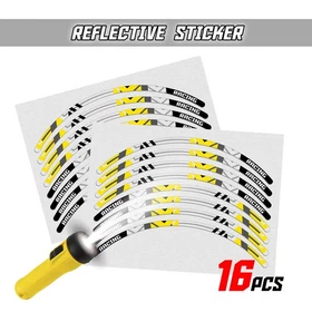 Yellow 17" Rim Reflective Wheel Stickers SH26 For Honda CBR650F 14 15 16 17 18