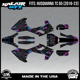 Graphics Kit for Husqvarna TC65 (2016-2023) TC 65 Twitch Series - Magenta