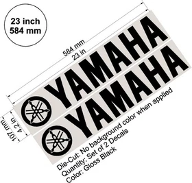 Yamaha R1 R6 MT07 MT09 Black Decals Graphics Stickers YZ250 WaveRunner Long Life