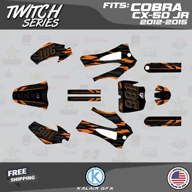 Graphics Kit for Cobra CX50 JR (2012-2015) Twitch Series - Orange