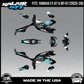 Graphics Kit for YAMAHA FZ-07 MT-07 (2025-2026) Hiroshima Series-TEAL