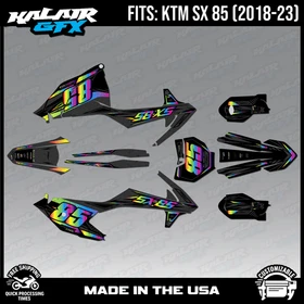 Graphics Kit for  KTM 85SX SX85 (2018-2024) Guard Series - Rainbow
