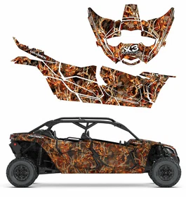 2017+ Can Am X3 Maverick MAC 4 Design Graphic Kit Wraps Decals Off Road Camo