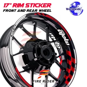 17'' Orange Wheel Rim Decals GP01 Kit For Yamaha FZ07 MT-07 18-20 18 19 20