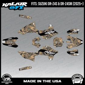 Graphics Kit for Suzuki DR-Z4S DR-Z4SM DRZ4SM 2025 2026 Snagged-TAN
