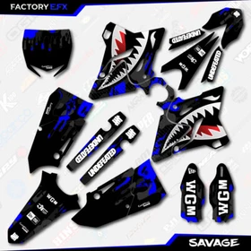 Black & Blue Savage Camo Graphics Kit fits 15-21 Yamaha YZ125 YZ250 YZ 125 250