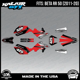 Graphics Kit for Beta RR50 (2011-2020) Screech Series - RED