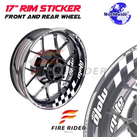 For Kawasaki VULCAN S 650 EN650 15-20 16 Yellow Decal Rim Sticker 17 inch A1