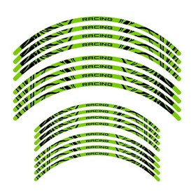 Green 21in 19in Front Rear Rim Wheel Sticker Decals For Yamaha YZ MX Dirt Bike