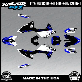 Graphics Kit for Suzuki DR-Z4S DR-Z4SM DRZ4SM 2025 2026 Evader-BLUE