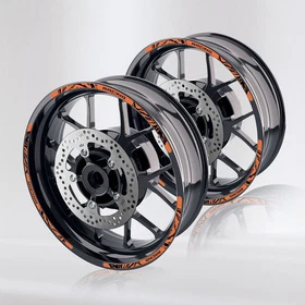 Orange 17'' Rim Wheel Sticker Decal Strip Tape W01B For Yamaha FZS 600