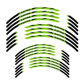 Green 21in 18in Front Rear Rim Wheel Sticker Decals For Suzuki DR-Z Dirt Bike