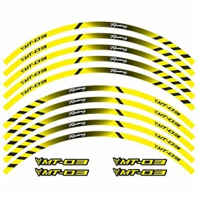 For Yamaha MT-03 17" Motorcycle Reflective Wheel Rim Tape Decal Stripes Sticker