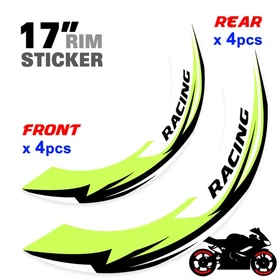 For Honda CB 919 Hornet 900 02-07 Wheel Inner Rim Stickers 17 inch S06W Green