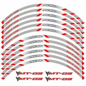 17 inch CUSTOM RIM STRIPES WHEEL DECAL TAPE STICKER KIT FOR Yamaha MT-03